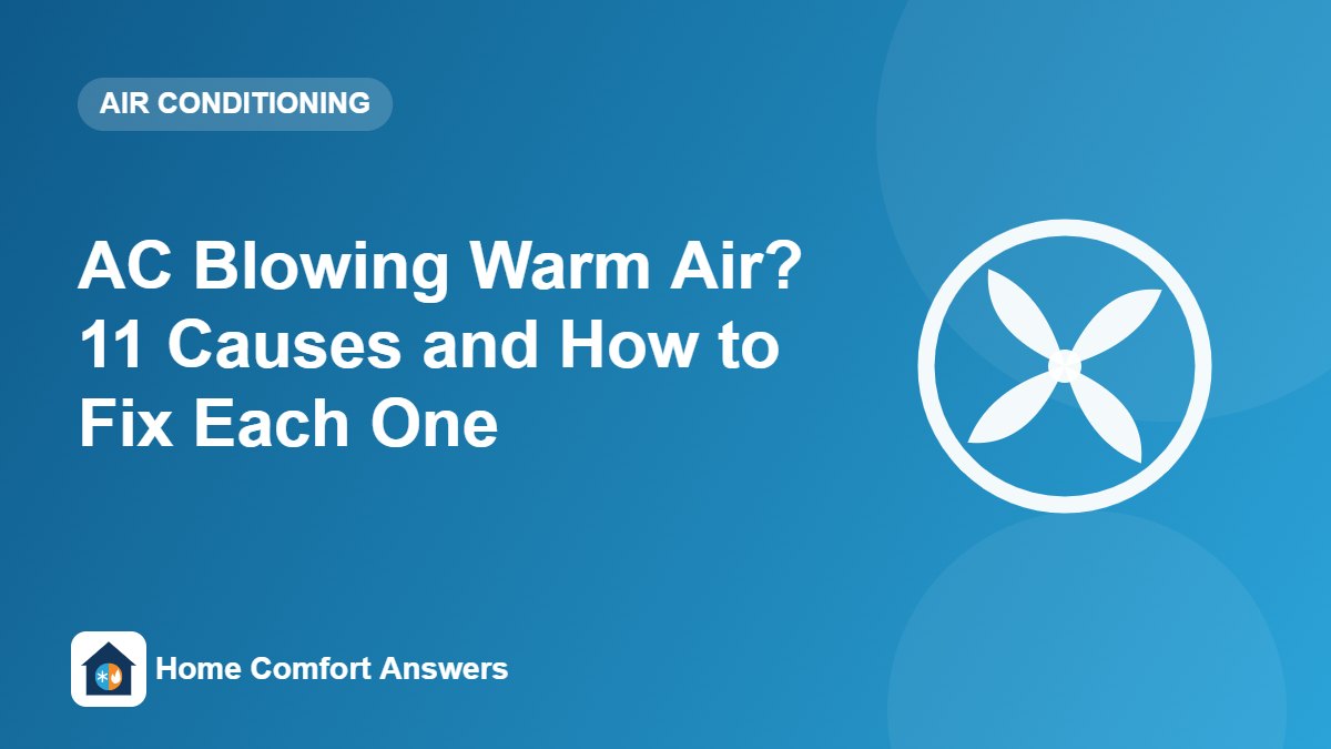 AC Blowing Warm Air? 11 Causes and How to Fix Each One