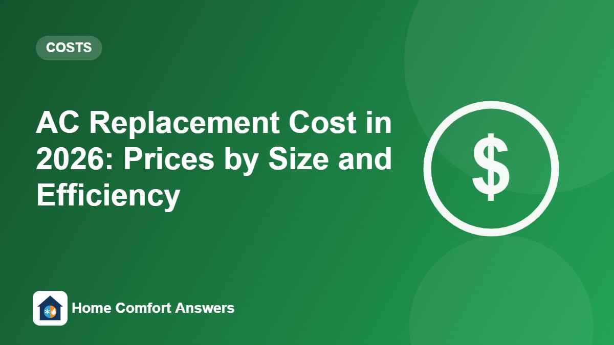 AC Replacement Cost in 2026: Prices by Size and Efficiency