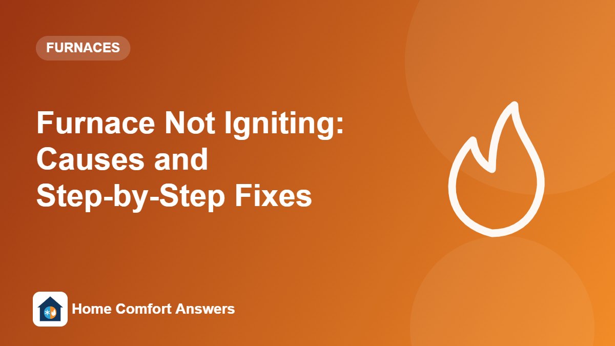 Furnace Not Igniting: Causes and Step-by-Step Fixes