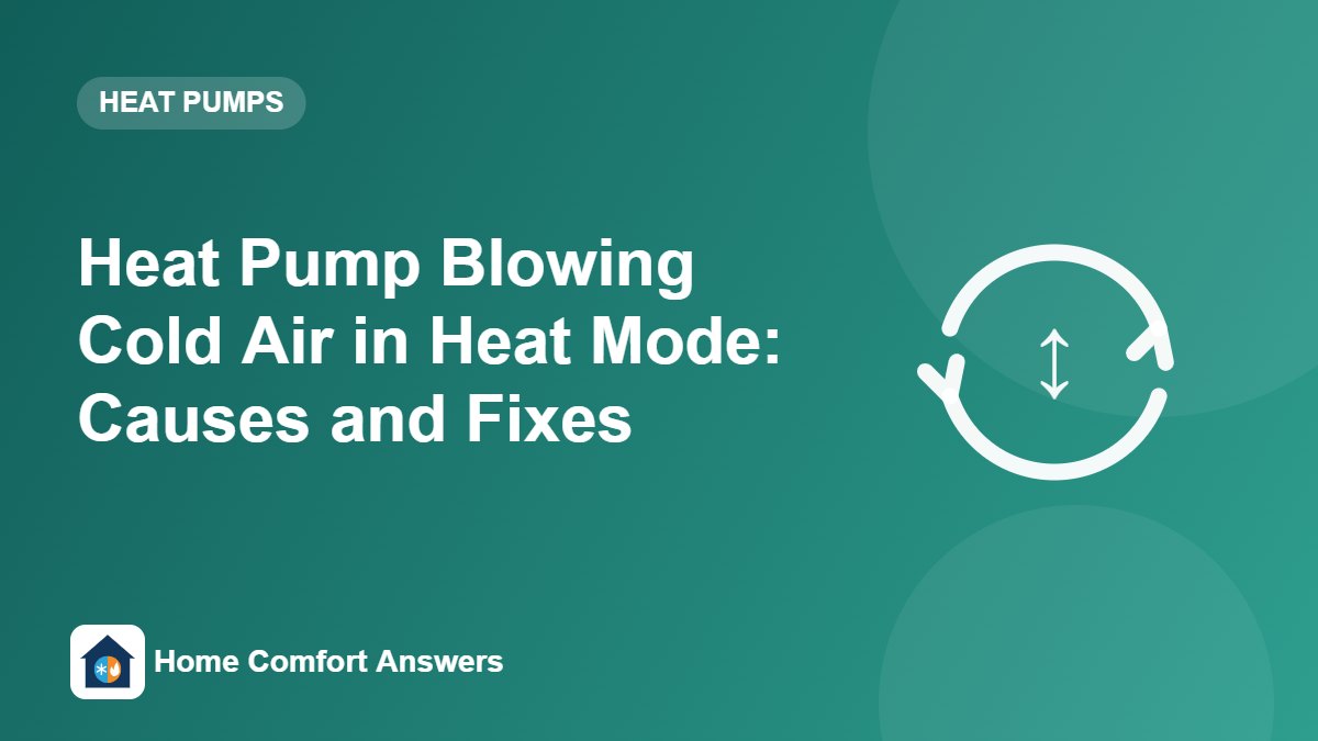 Heat Pump Blowing Cold Air in Heat Mode: Causes and Fixes
