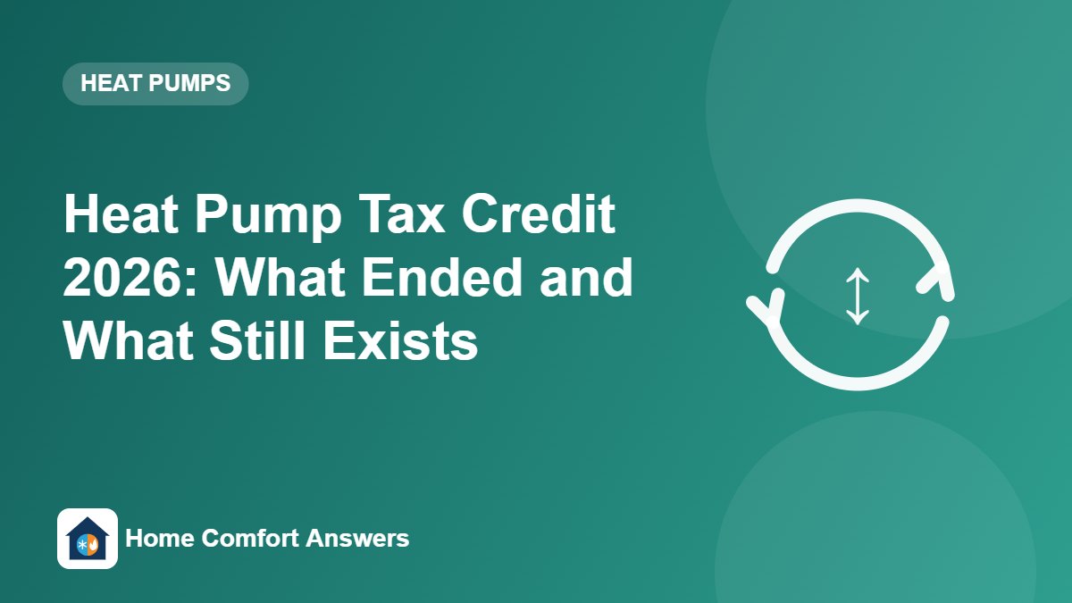 Heat Pump Tax Credit 2026: What Ended and What Still Exists