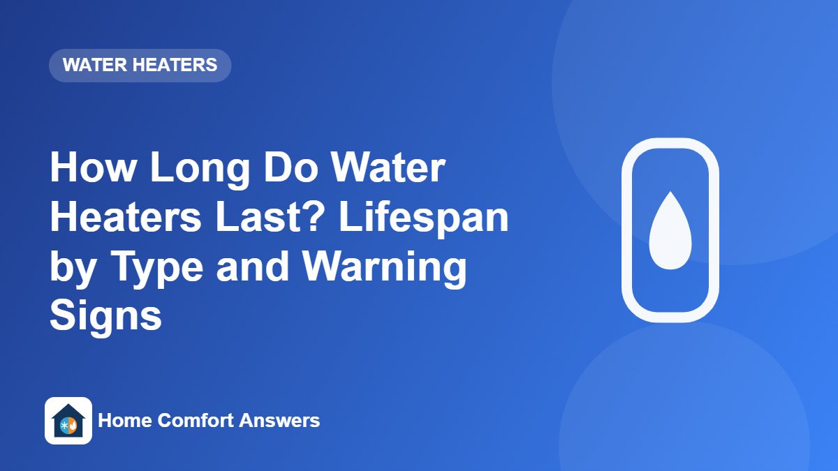 How Long Do Water Heaters Last? Lifespan by Type and Warning Signs