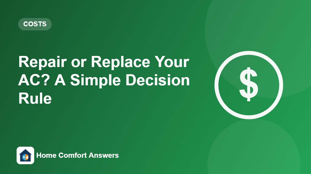 Repair or Replace Your AC? A Simple Decision Rule
