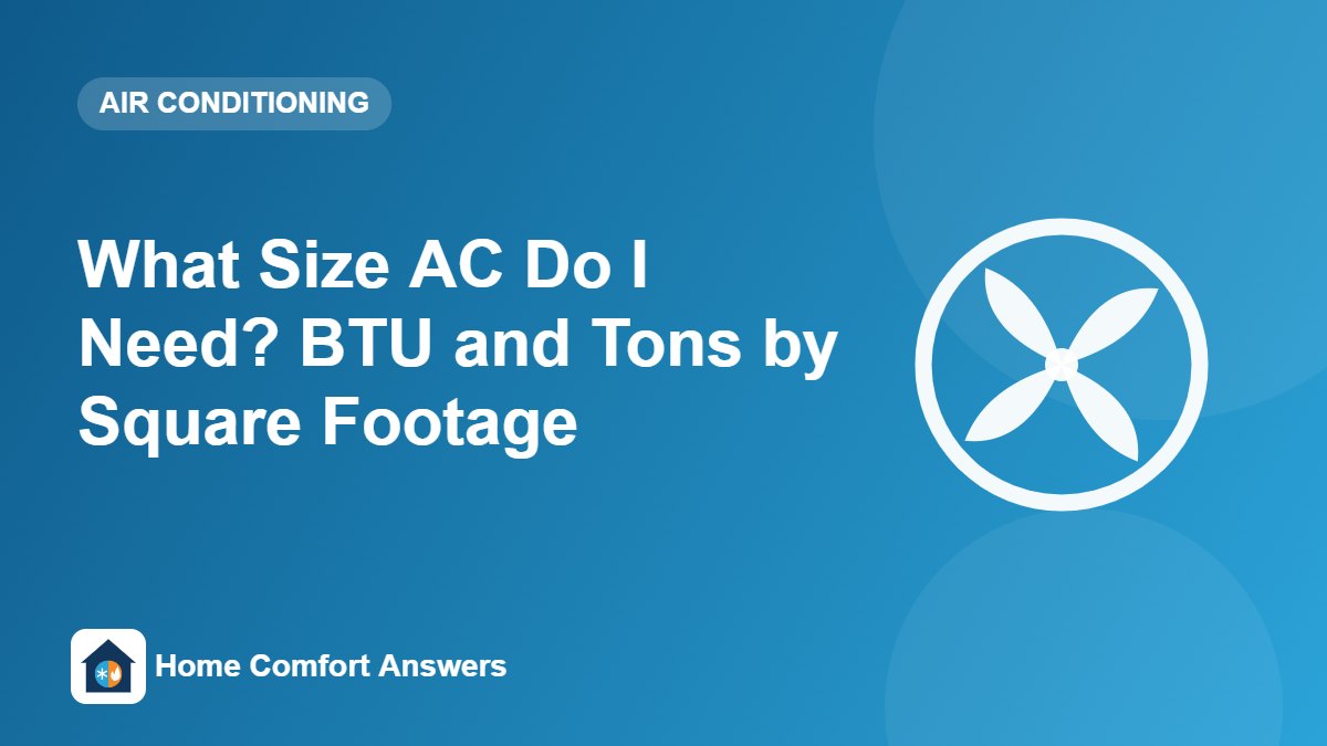 What Size AC Do I Need? BTU and Tons by Square Footage